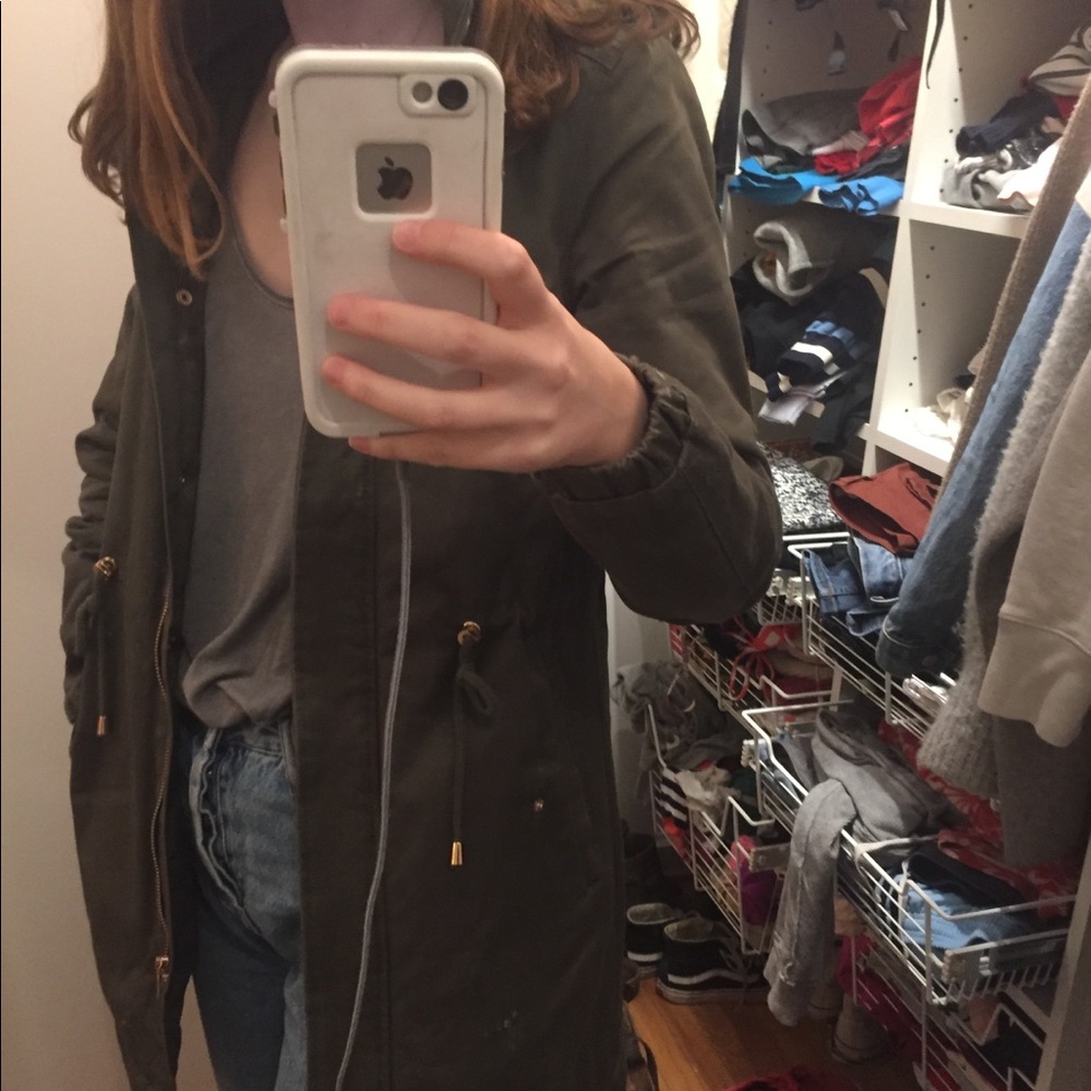 Green coat